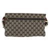 Gucci Vintage Double Belt Bag GG Canvas with Leather