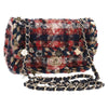 Chanel Charms Classic Single Flap Bag Braided Quilted Tweed