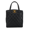 Secondhand Chanel Vintage CC Lock Pocket Tote Quilted Caviar