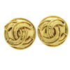 Chanel CC Button Clip-On Earrings Metal