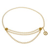Chanel Vintage Medallion Multichain Belt Metal