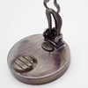 Chanel Vintage CC Round Button Clip-On Earrings Metal and Wood