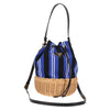 Secondhand Prada Drawstring Bucket Bag Canvas and Wicker