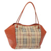 Secondhand Burberry Canterbury Panels Tote Haymarket Coated Canvas and