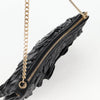 Chanel CC Chain Fringe Wristlet Clutch Quilted Leather