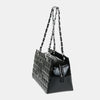 Chanel Chocolate Bar CC Zip Tote Quilted Patent