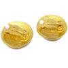 Chanel Vintage Round CC Clip-On Earrings Metal