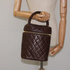Secondhand Chanel Vanity pouch Brown Leather Bags