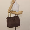 Secondhand Prada Metal Handles Tote Tessuto