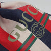 Gucci Logo Drawstring Backpack Striped Canvas