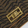 Fendi Vintage Tiger Print Shoulder Bag Canvas