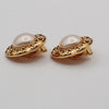 Secondhand Chanel Vintage Round Clip-On Earrings Metal with Faux