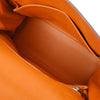 Secondhand Hermes Kelly Handbag Orange Togo with Palladium Hardware