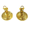 Secondhand Chanel CC Button Clip-On Earrings