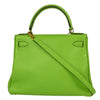 Hermes Kelly Handbag Green Gulliver with Gold Hardware