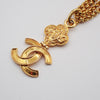 Chanel CC Flower Pendant Necklace Metal