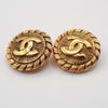 Secondhand Chanel Vintage Round CC Clip-On Earrings