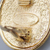 Secondhand Chanel clips bouton ovale ange logo Gold-plated