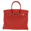 Secondhand Hermes Birkin Handbag Red Togo with Gold Hardware
