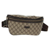Gucci Front Zip Web Belt Bag GG Coated Canvas