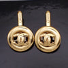 Chanel Vintage Logo Round Cufflinks Plated Gold