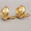 Secondhand Chanel Vintage CC Logo Round Clip on Earrings Textured