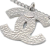 Chanel CC Logo Pendant Necklace Metal