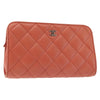 Secondhand Chanel Classic Double Pocket Zip Pouch Quilted