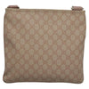Gucci Front Zip Flat Messenger Bag GG Coated Canvas