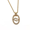 Secondhand Christian Dior CD Pendant Necklace Gold-plated