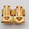 Secondhand Hermes Vintage Half Hoop Clip-On Earrings Printed Enamel and