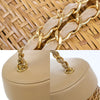 Chanel Vintage CC Basket Bag Wicker and Leather