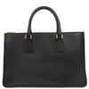 Prada Lux Double Zip Frame Tote Saffiano Leather