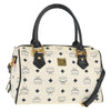 MCM Visetos Handbag Canvas and Leather