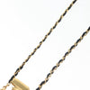 Chanel CC Perfume Bottle Pendant Chain Long Necklace Metal with Leather, Crystals and Faux Pearl