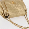 Chanel Chocolate Bar Accordion Reissue Flap Bag Quilted Metallic Lambskin