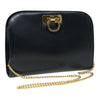 Salvatore Ferragamo Vintage Gancini Chain Shoulder Bag Leather