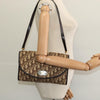 Christian Dior Vintage Flap Crossbody Bag Canvas