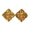 Secondhand Chanel Vintage CC Diamond Clip-On Earrings Metal and Imitation