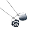 Tiffany & Co. Return to Tiffany Double Heart Tag Pendant Necklace Silver 925