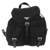 Prada Vela Double Front Pocket Backpack Tessuto with Saffiano Leather