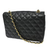 Chanel Vintage Round CC Chain Crossbody Bag Quilted Lambskin