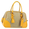 Prada Bowler Bag Canvas with Leather