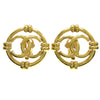 Secondhand Chanel Vintage CC Round Cutout Clip-On Earrings