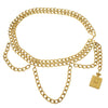 Chanel Vintage Perfume Bottle Charm Chain Belt Metal