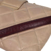 Chanel Coco Pleats Duo Color Chain Clutch Quilted Glazed Calfskin