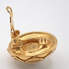 Secondhand Chanel Vintage Round Clip-On Earrings Metal with Faux