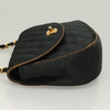 Secondhand Chanel Vintage Half Moon Chain Bag Quilted Satin with Braided Detail