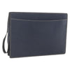 Secondhand Celine Clutch Bag Navy Leather Accessories