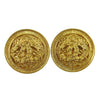 Secondhand Chanel Vintage Round CC Clip-On Earrings